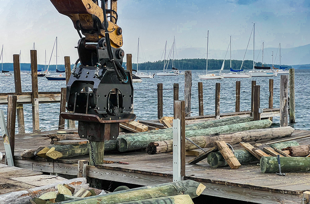 Dock Pilings – Winnipesaukee Marine Construction